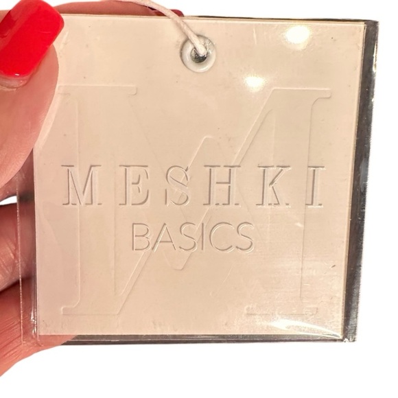 Alexis Ribbed Cami Midi Dress - Black Meshki NWT Size Large - Picture 7 of 9